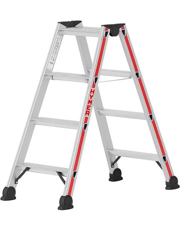 Stufenstehleiter beids 2x4 Stufen AH 1,9 2m HYMER