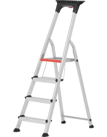 Stufenstehleiter 4Stufen Standhöhe 0,88m 4 Stufen Standhöhe 0,88 m - ALUPRO concept