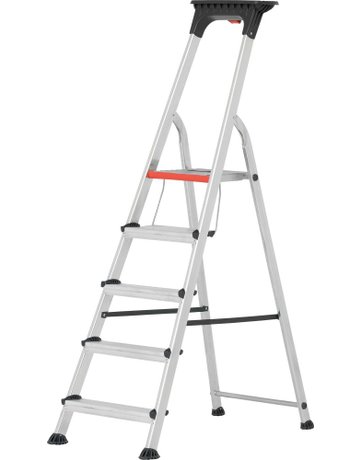 Stufenstehleiter 5Stufen Standhöhe 1,12m 5 Stufen Standhöhe 1,12 m - ALUPRO concept