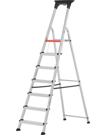 Stufenstehleiter 7Stufen Standhöhe 1,58m 7 Stufen Standhöhe 1,58 m - ALUPRO concept