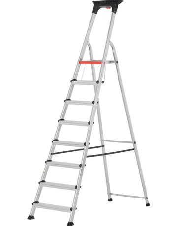 Stufenstehleiter 8Stufen Standhöhe 1,81m 8 Stufen Standhöhe 1,81 m - ALUPRO concept