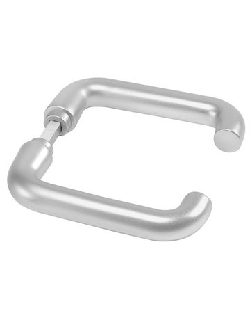 Bild Türdrückerpaar U-Form 475 G rund Form,18mm Führung Leichtmetall silberfarbig - AMF-0