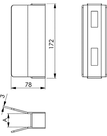 Bild Schiebetor Schließkasten blank 147 S/30 - AMF-1