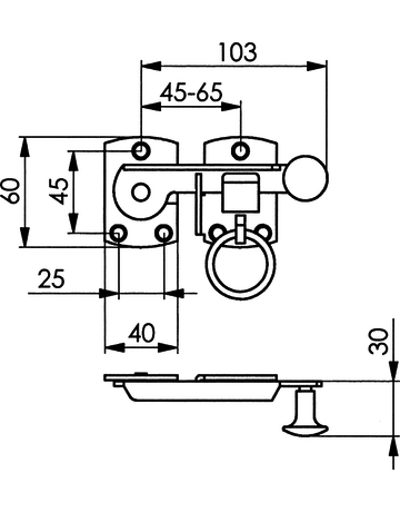 Bild Rotring Ladenverschluss gelb verzinkt 120 mm Nr. 440 - AMF-1