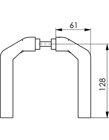 Bild Drückerlochteil 466 Alu F1 8 mm - AMF-1