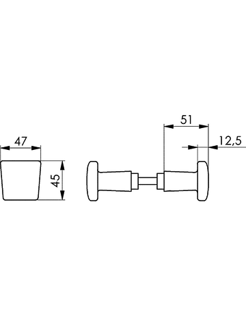 Bild Knopflochteil 496 Alu F1 8 mm - AMF-1