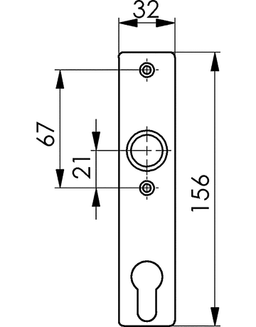 Bild Türkurzschild 497 Z Alu F1 - AMF-1