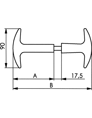 Bild Olivengrt. für Garagentor 515-50 Alu F1 Vierkant 9mm - AMF-1