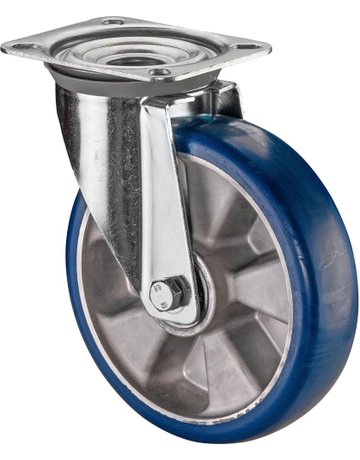Lenkrolle L400.B92 Rad Ø 100mm 160kg, St ahl verzinkt - BS ROLLEN