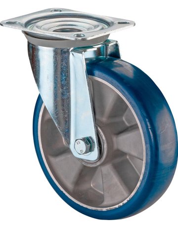 Lenkrolle L400.B92 Rad Ø 200mm 300kg, St ahl verzinkt - BS ROLLEN