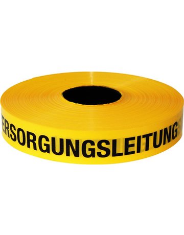 Trassen-Warnband 250 m Acht. Versorgungs leitung gelb - KELMAPLAST