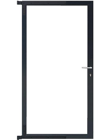 Aluminium Torrahmen 90x173cm oh. Füllung inkl. Beschlägen, Schloss für Steckzaun - n.a.