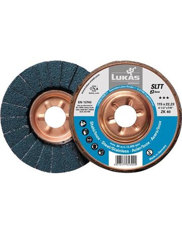 Bild Fächerschleifscheibe SLTT Stahl 125mm ZK 60 Lukas-Erzett-0