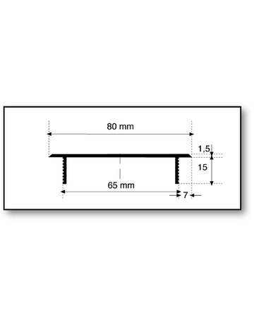 Bild Stegblech 80x400 mm, F1 Schlitzlochung 3 0x5 mm - Neutral-1