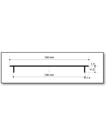 Bild Stegblech 150x500 mm, F1 Schlitzlochung 30x5 mm - Neutral-1