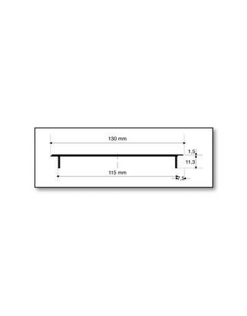 Bild Stegblech 130x400 mm, F1 Schlitzlochung 30x5 mm - Neutral-1