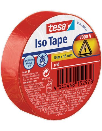 Isolierband rot 10mx15mm - tesa