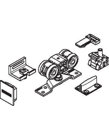 Bild ZT-Doppelrollenwagen, Set, Perlan 140 KS, Kunststoff korrosionsgeschützt - GEZE-1