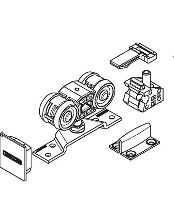 Bild ZT-Doppelrollenwagen, Set, Perlan 140 KS, Kunststoff korrosionsgeschützt - GEZE-1