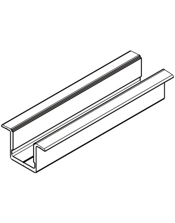 Bild Bodenführung, Perlan 140 Teleskop, Omega-Form,2-flg.,L 6000, ALU, naturton eloxiert - GEZE-0