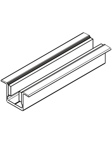 Bild ZT-Glasbodenführung, durchgehend, einflügelig, Aluminium, naturton eloxiert - GEZE-0