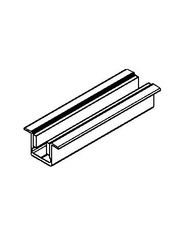 Bild ZT-Glasbodenführung, durchgehend, einflügelig, Aluminium, naturton eloxiert - GEZE-1