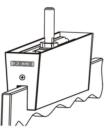 ZT-Glasklemmplatte 45mm, Aluminium naturton eloxiert - GEZE