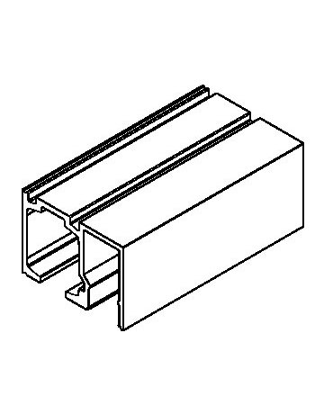 Bild Laufprofil, Perlan 140, für Festfeld, 6050mm, naturton eloxiert - GEZE-1