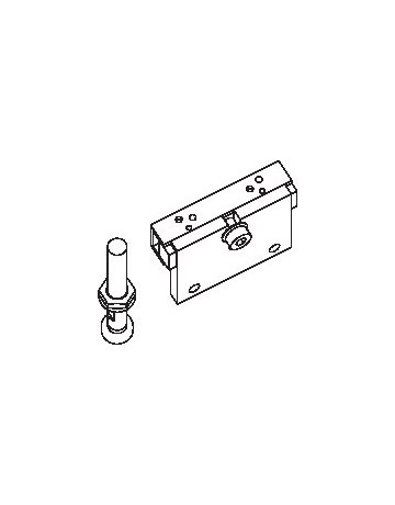 Bild ZT-Mitnehmer, Glasklemmplatte 45mm Perlan AUT-NT / Duosync - GEZE-1