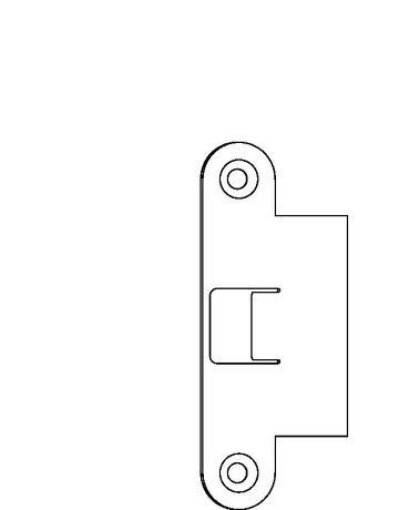 Bild GEZE Lappenschließblech IQ Lock,20/40x100x3 rd,edelstahl-1