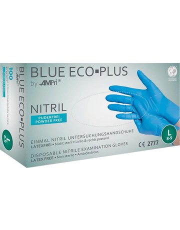 Einweghandschuhe Nitril, BLUE ECO PLUS, puderfrei, Gr. S - n.a.
