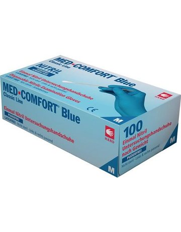 Bild Einweghandschuhe Nitril, MED COMFORT BLU E, puderfrei, Gr. M - n.a.-0