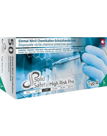 Einweghandschuhe Nitril, HIGH RISK PRO, puderfrei, Gr. 2XL - n.a.