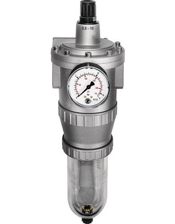 Bild Filterdruckregeler BR Standard, G1/2"" DN15, BG 3, PC-Behälter, 5µm, 0,5-10bar, - RIEGLER-0