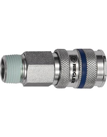 Bild Schnellverschlusskupplung NW 7,8, Stahl, AG R3/8"" RIEGLER-0