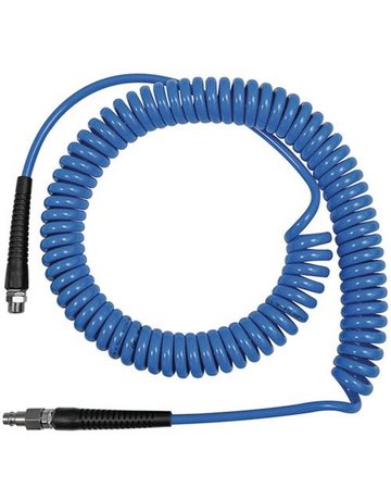 Bild Spiralschlauch PU blau, Verschraubung+Knickschutz AG G1/4"", 10x6,5mm, 7,5m RIEG - RIEGLER-0