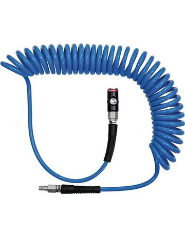 Bild Spiralschlauch PU blau, Sicherheits-Kupplung und Stecker NW7,4 12x8mm 10m RIEGLE - RIEGLER-0