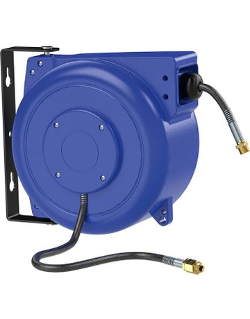 Schlauchaufroller PP, Druckluft/Wasser, inkl. 8m PVC-Schl. Ø8mm, AG R1/4""-R3/8" - RIEGLER