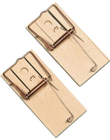 Bild Mausefalle Classic 10x5 cm Hartholz 2 St ück - floraworld-0