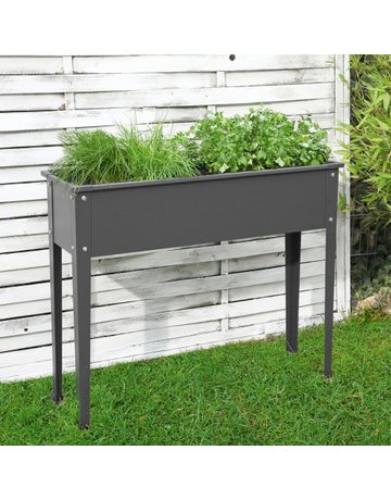 Metall-Hochbeet Gr. 2anth razit matt100 x 30 x 80 c m - floraworld