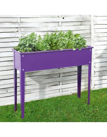 Metall-Hochbeet Gr. 3anth razit matt100 x 40 x 80 c m - floraworld