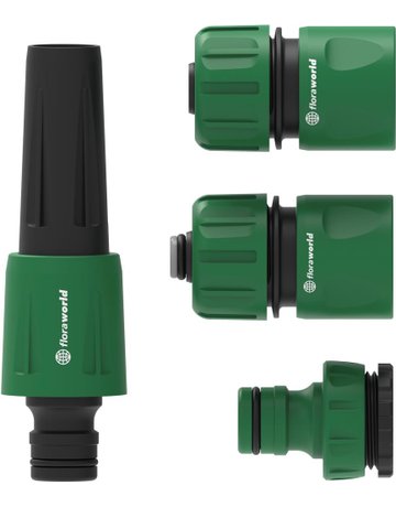Bild Armaturen-Set 4tlg. comf. Kunststoff grü n/schwarz - floraworld-0