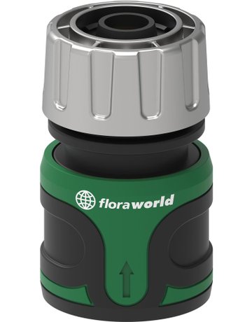 Bild Schlauchanschlussstück 1/2"", grün/schwa rz - floraworld-0