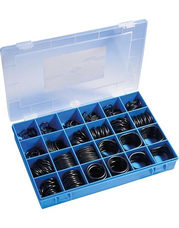 O-Ring BOX K, NBR 70, NBR 70, zöllig, 407 St. 32 Abmessungen, 2,9x1,78 bis 50,39 - Neutral