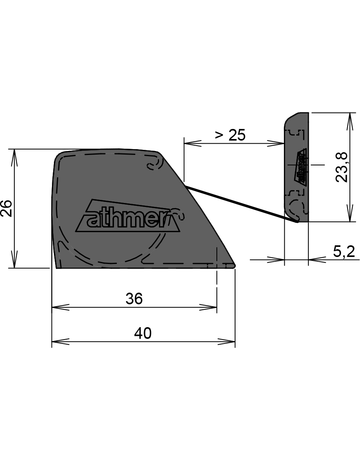 Bild Fingerschutz Nr 24 smart Ral 9016 FS-NR-24, RAL 9016, schwarz-1925 mm - Athmer-1