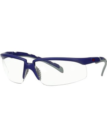 Bild Brille Solus, blau/grau, beschlagfrei,kr atzfest, klare Scheibe - 3M-0