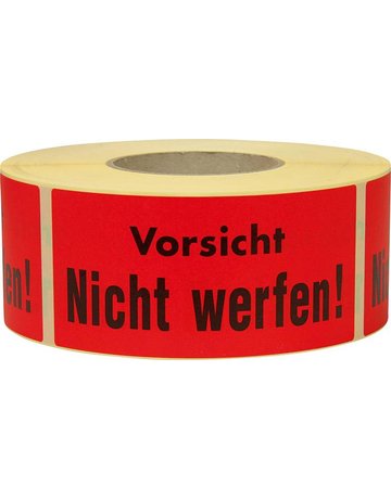 Hinweis Etiketten Vorsicht nicht werfen 1.000 Stk/Rolle - TransPak