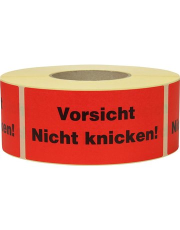 Hinweis Etiketten Vorsicht Nicht knicken 1.000 Stk/Rolle - TransPak