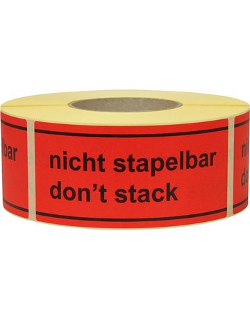 Hinweis Etiketten nicht stapelbar 1.000 Stk/Rolle - TransPak