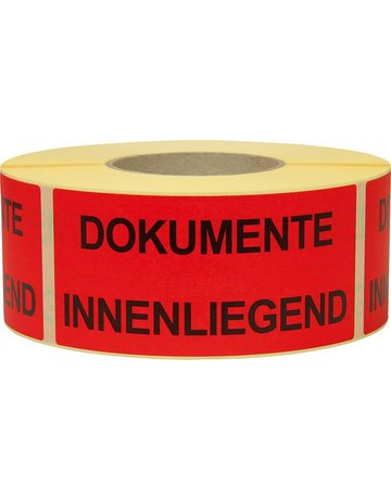 Hinweis Etiketten Dok. Innenliegend 1.00 0 Stk/Rolle - TransPak